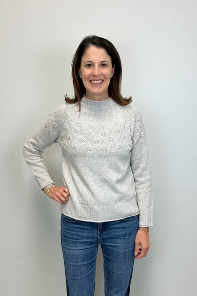 Alashan Cashmere Sylvia Diamond & Bobble Fair Isle Sweater - Vapor - Alashan Cashmere Co.