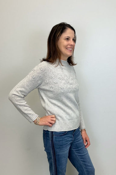 Alashan Cashmere Sylvia Diamond & Bobble Fair Isle Sweater - Vapor - Alashan Cashmere Co.