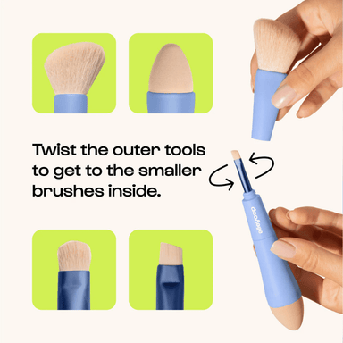 Alleyoop Multi - Tasker 4 - in - 1 Makeup Brush - Alleyoop