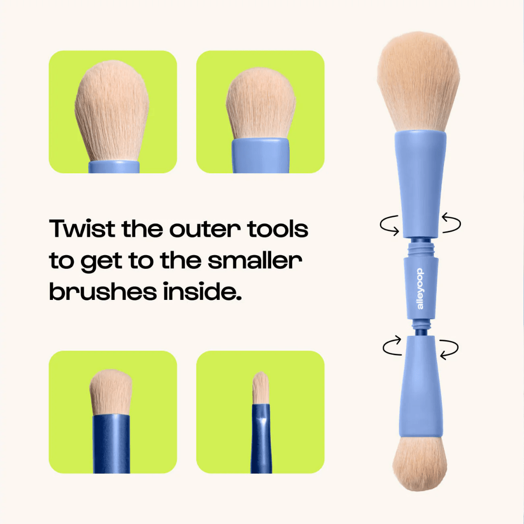 Alleyoop Overachiever 4 - in - 1 Makeup Brush - Alleyoop