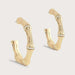 Anabel Aram Bamboo Medium Hoop Earrings- Gold - Anabel Aram Jewelry