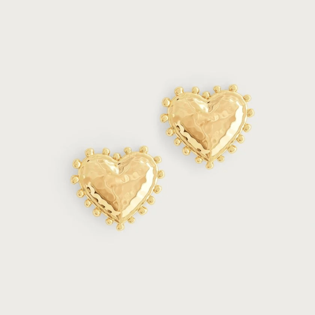 Anabel Aram Heart Stud Earrings - Anabel Aram Jewelry