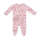 Angel Dear 2 way Ruffle Back Zip Footie In Serene Floral - Angel Dear