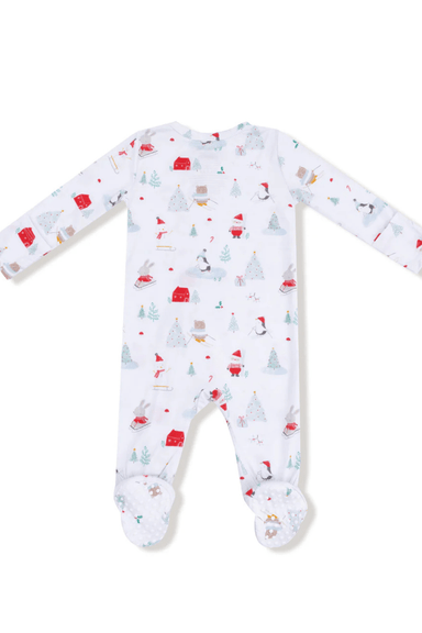 Angel Dear 2 Way Zipper Footie - Santa Ski Friends - Angel Dear