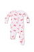 Angel Dear 2 Way Zipper Ruffle Footie - Candy Cane Bows - Angel Dear