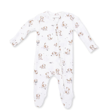 Angel Dear 2Way Zip Footie in Explorer Puppy Blue - Angel Dear
