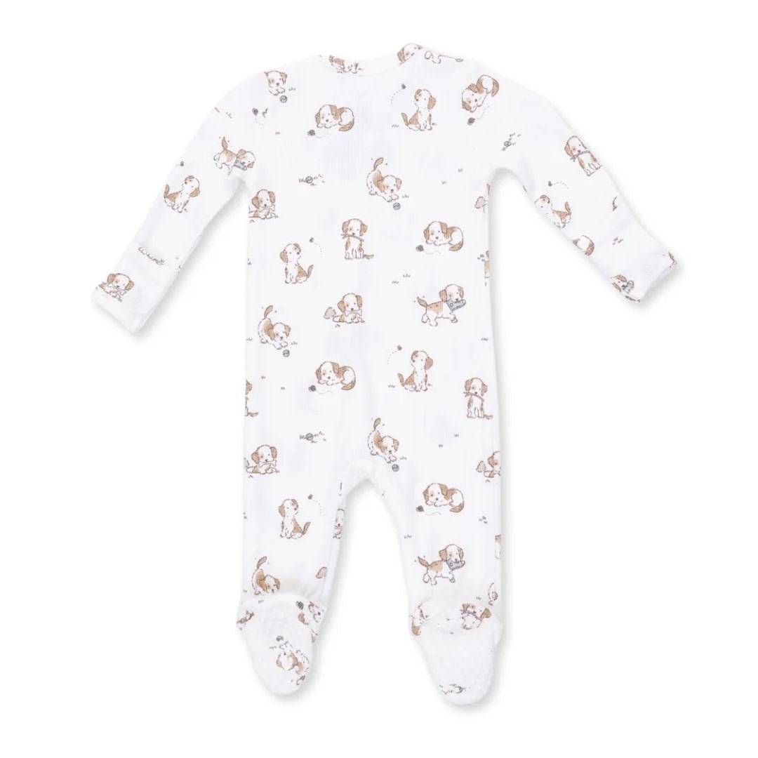 Angel Dear 2Way Zip Footie in Explorer Puppy Blue - Angel Dear