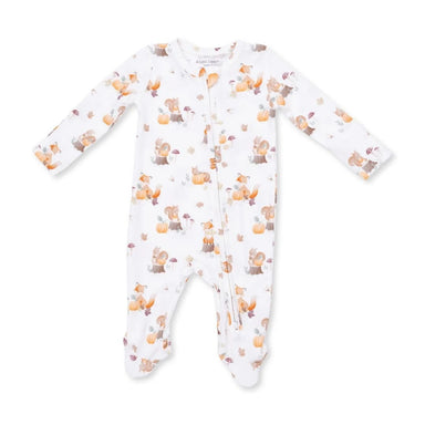 Angel Dear 2Way Zip Footie In Woodland Animals with Pumpkin - Angel Dear