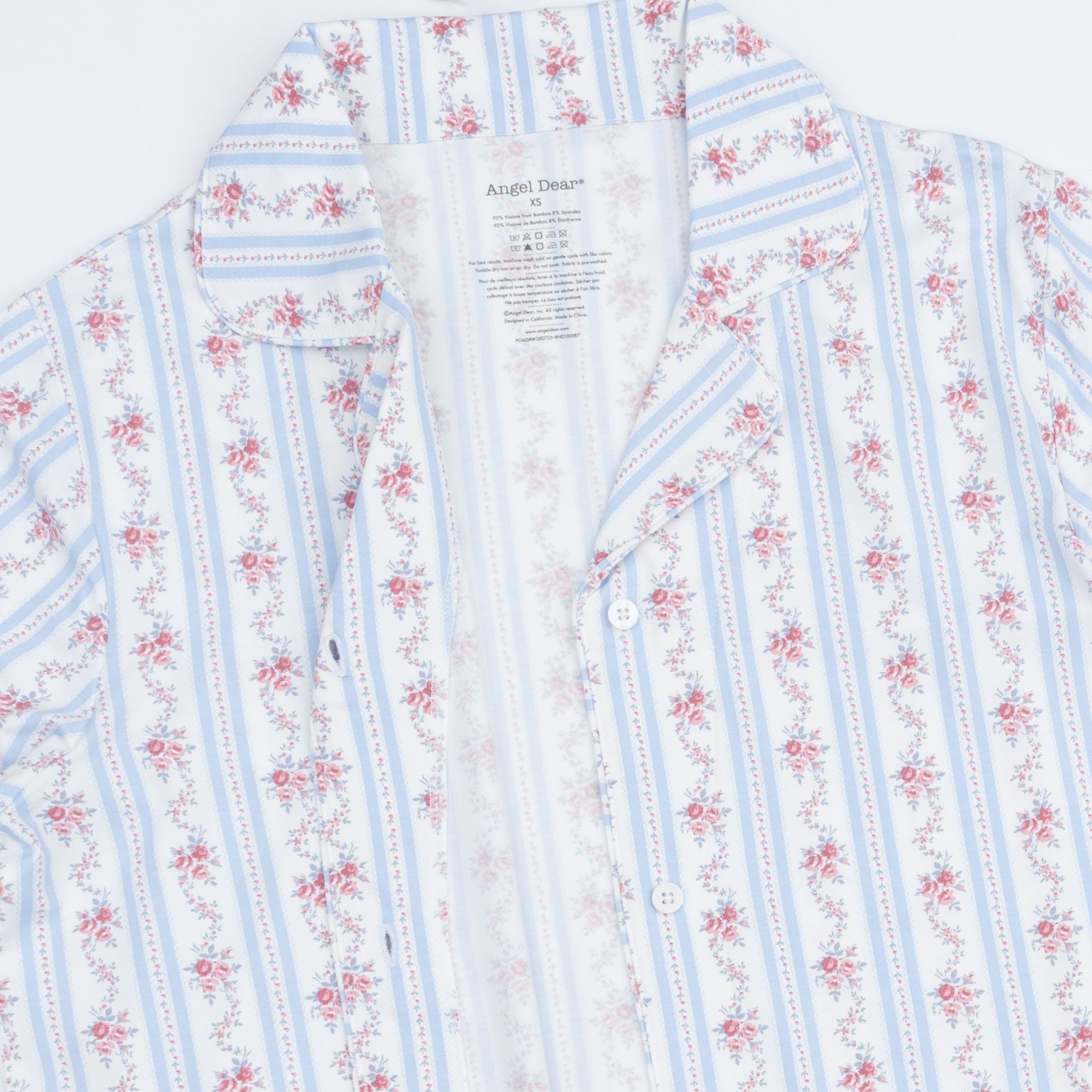 Angel Dear Adult Pajama Set Anna Floral Stripe - Angel Dear