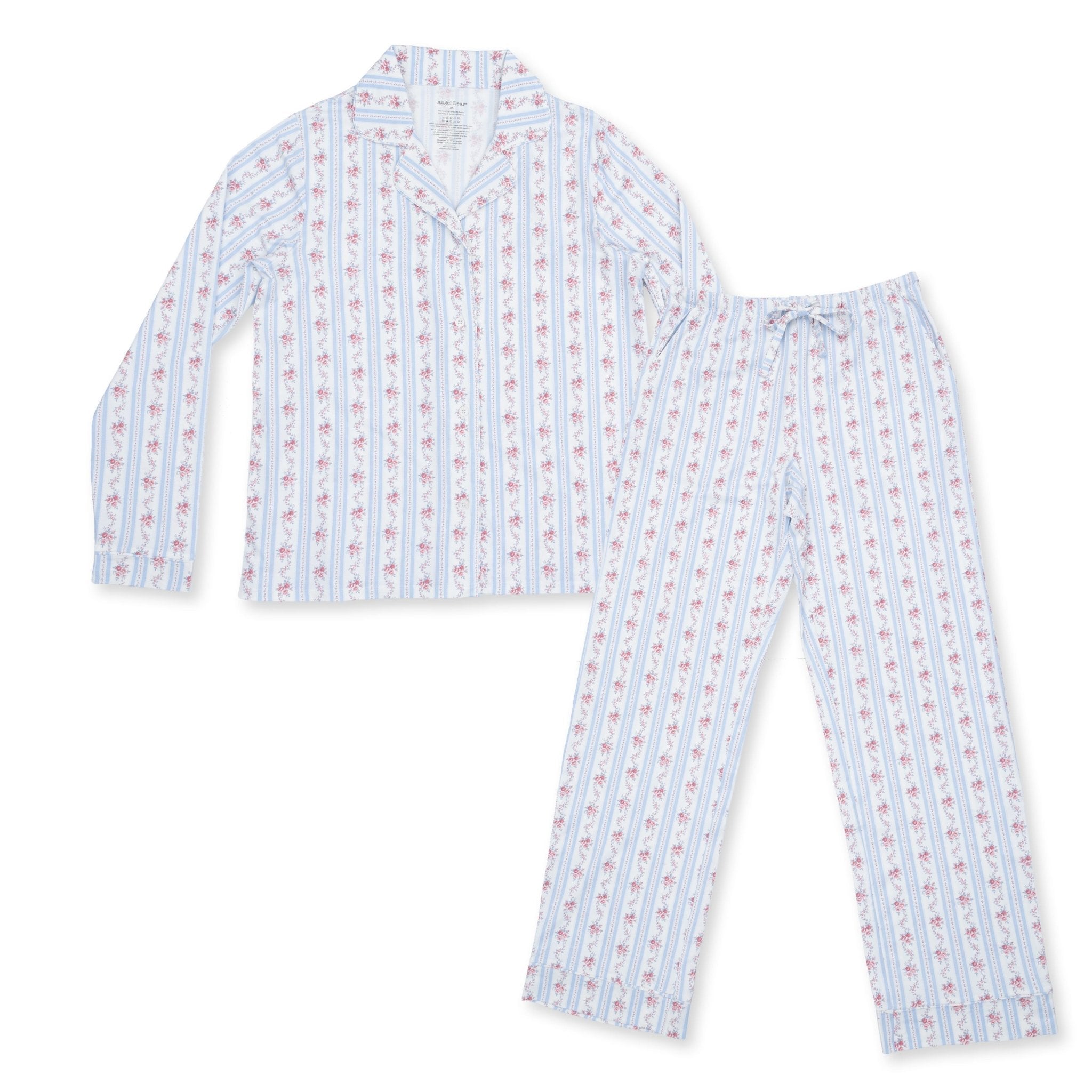 Angel Dear Adult Pajama Set Anna Floral Stripe - Angel Dear