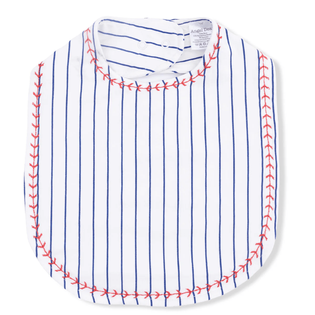 Angel Dear Feeding Bib - Baseball Stripe - Angel Dear