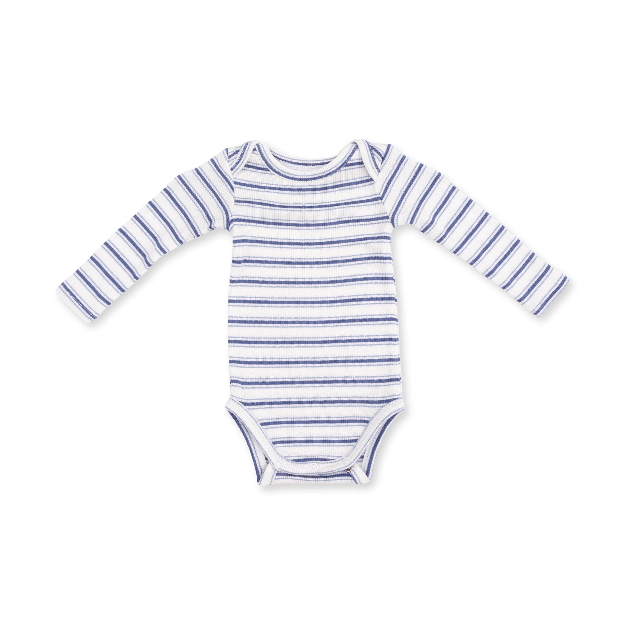 Angel Dear Long Sleeve Bodysuit Vintage Stripe Blue - Angel Dear