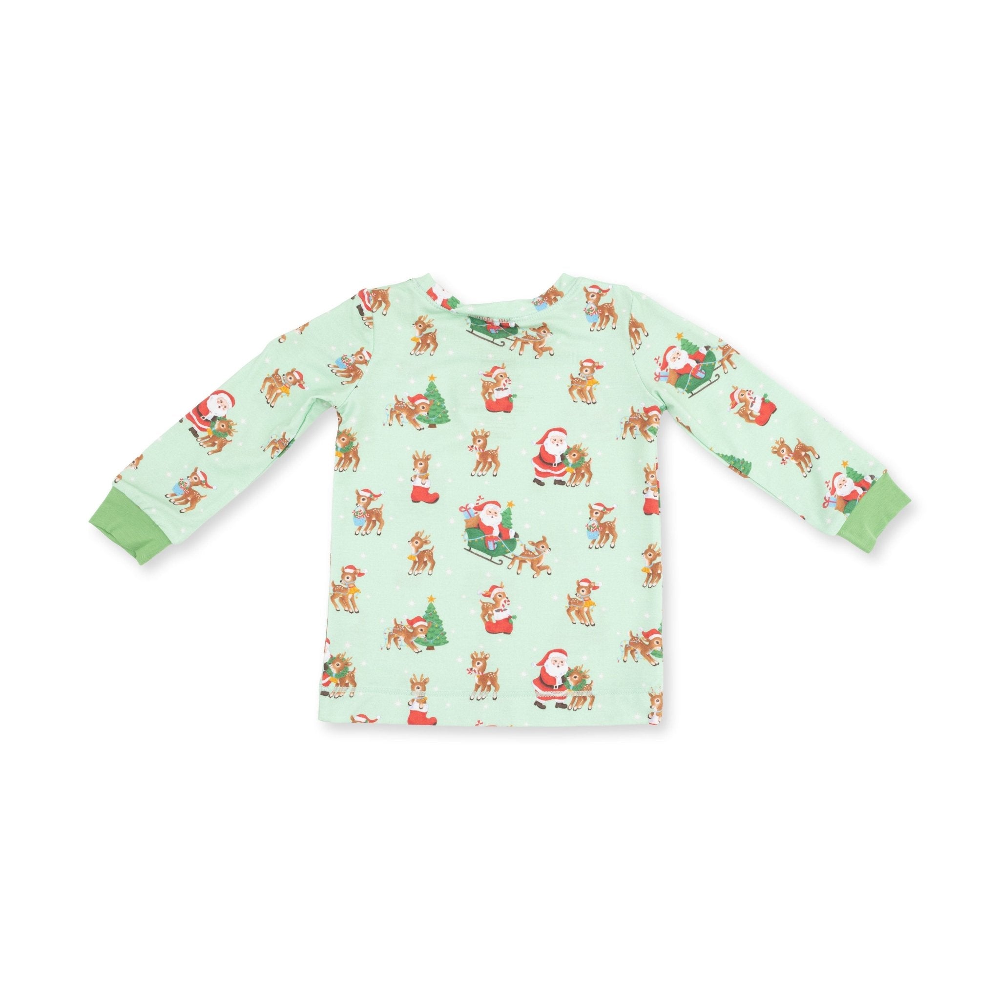 Angel Dear Long Sleeve Loungewear Set Vintage Reindeer & Santa - Angel Dear