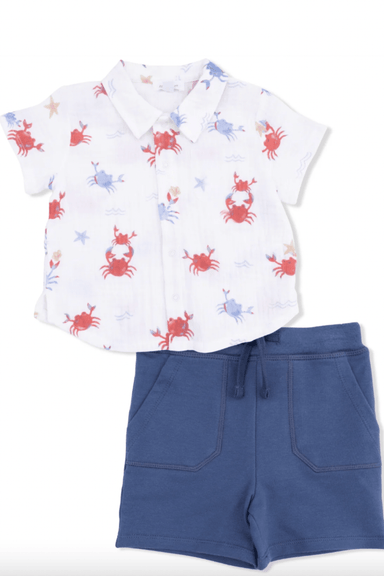 Angel Dear Polo w/ Shorts - Crayon Crabs - Angel Dear