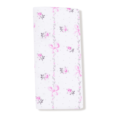 Angel Dear Ruffle Burp Cloth - Dainty Buds and Bows - Angel Dear