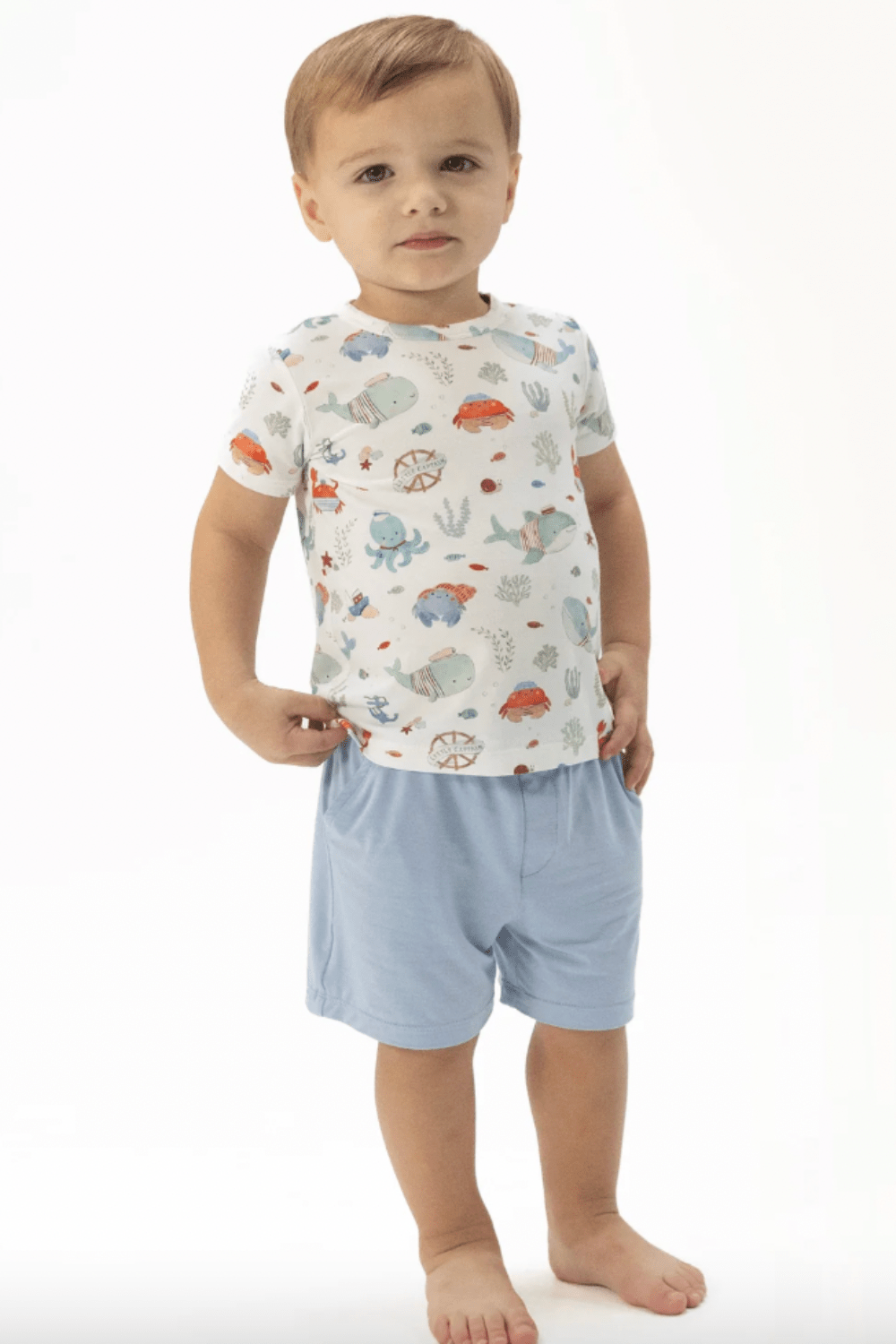 Angel Dear Sailor Sea Creatures Tee/Short Set - Angel Dear
