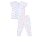 Angel Dear Short Sleeve Loungewear Set Anna Floral Stripe - Angel Dear