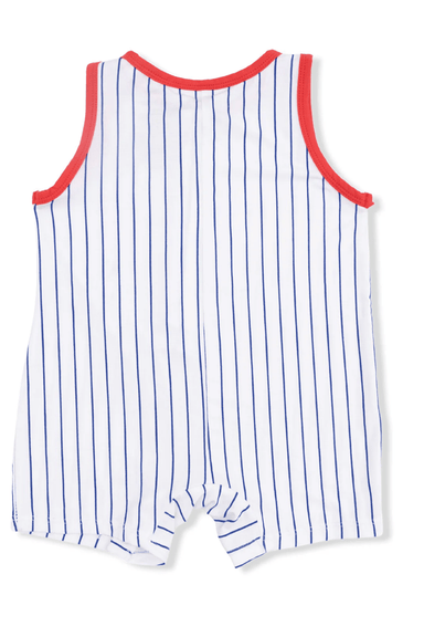 Angel Dear Shortie Romper - Baseball Stripe - Angel Dear