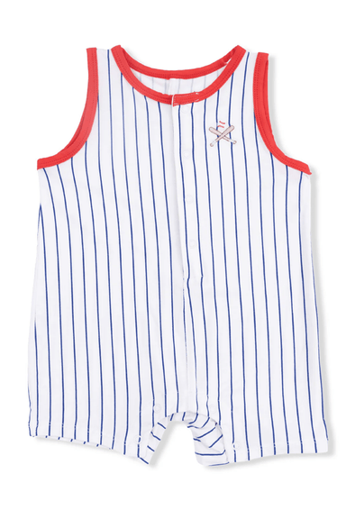 Angel Dear Shortie Romper - Baseball Stripe - Angel Dear