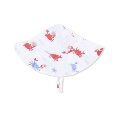 Angel Dear Wide Brim Sun Hat in Crayon Crabs - Angel Dear