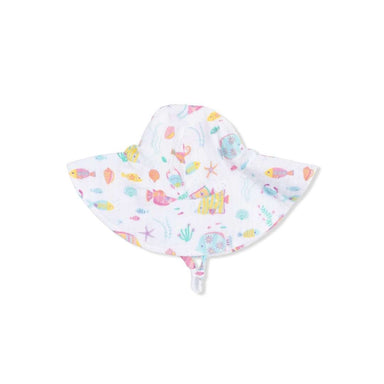 Angel Dear Wide Brim Sun Hat in Sunny Coral Reef Fish - Angel Dear