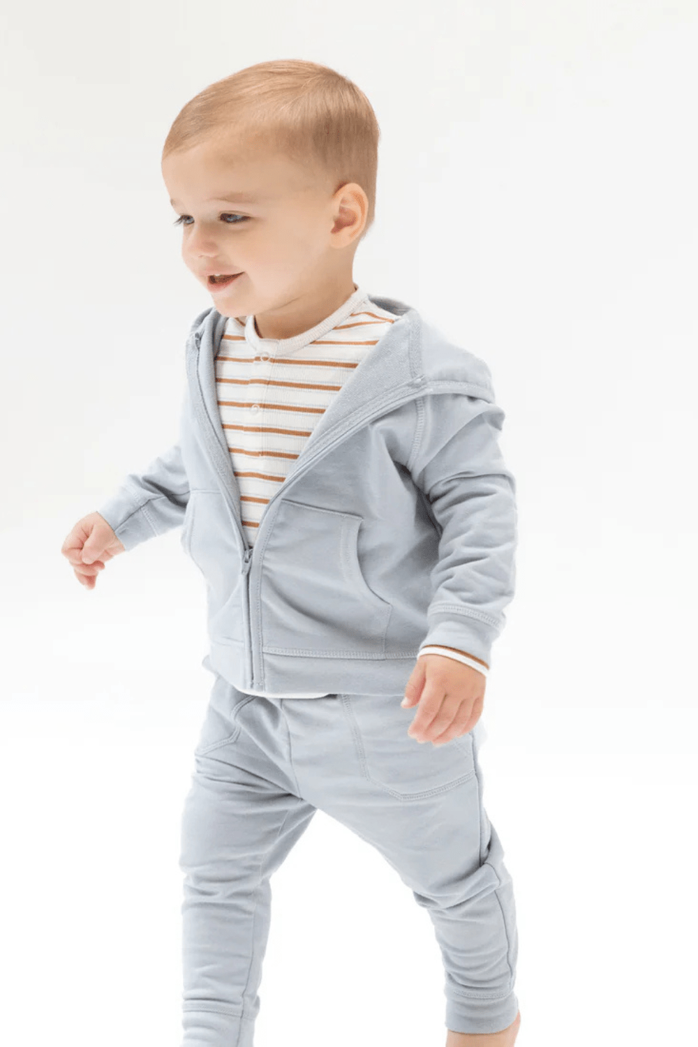 Angel Dear Zip Hoodie - Quarry - Angel Dear