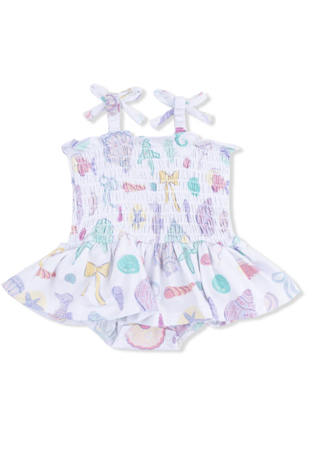 Angel Dreams Smocked Bubble w/ Skirt - Beach Days - Angel Dear