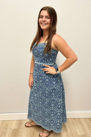Arlin Midi Dress - Capri Blue Queen - Lilly Pulitzer