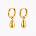 Atolea Jewelry Drop Hoops In Gold - ATOLEA Jewelry