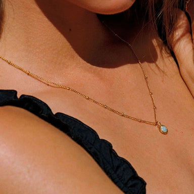 Atolea Jewelry Petite Opal Necklace - ATOLEA Jewelry