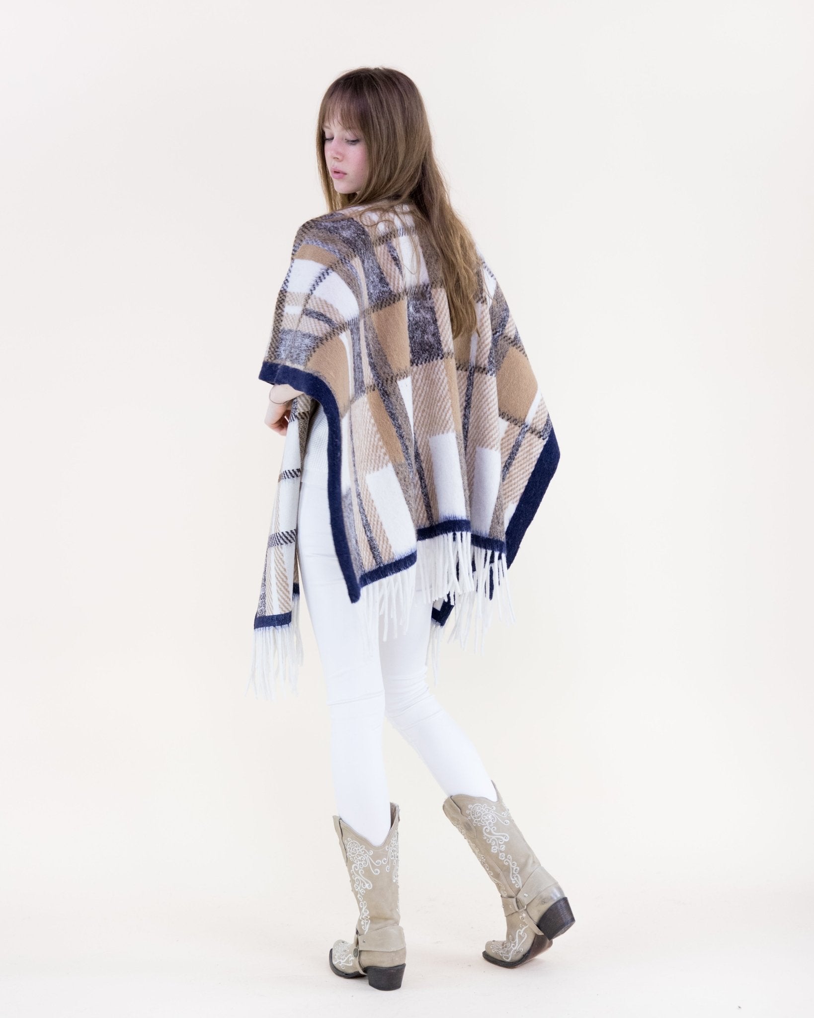 Autumn Monochrome Ruana Wrap - Very Moda