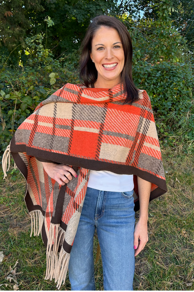 Autumn Monochrome Ruana Wrap - Very Moda