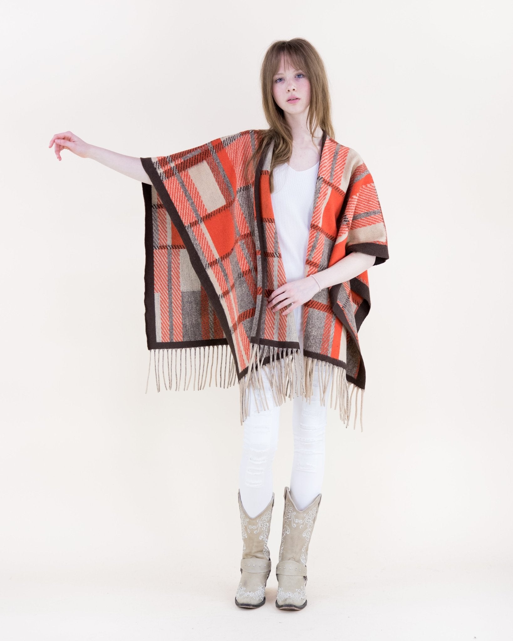 Autumn Monochrome Ruana Wrap - Very Moda