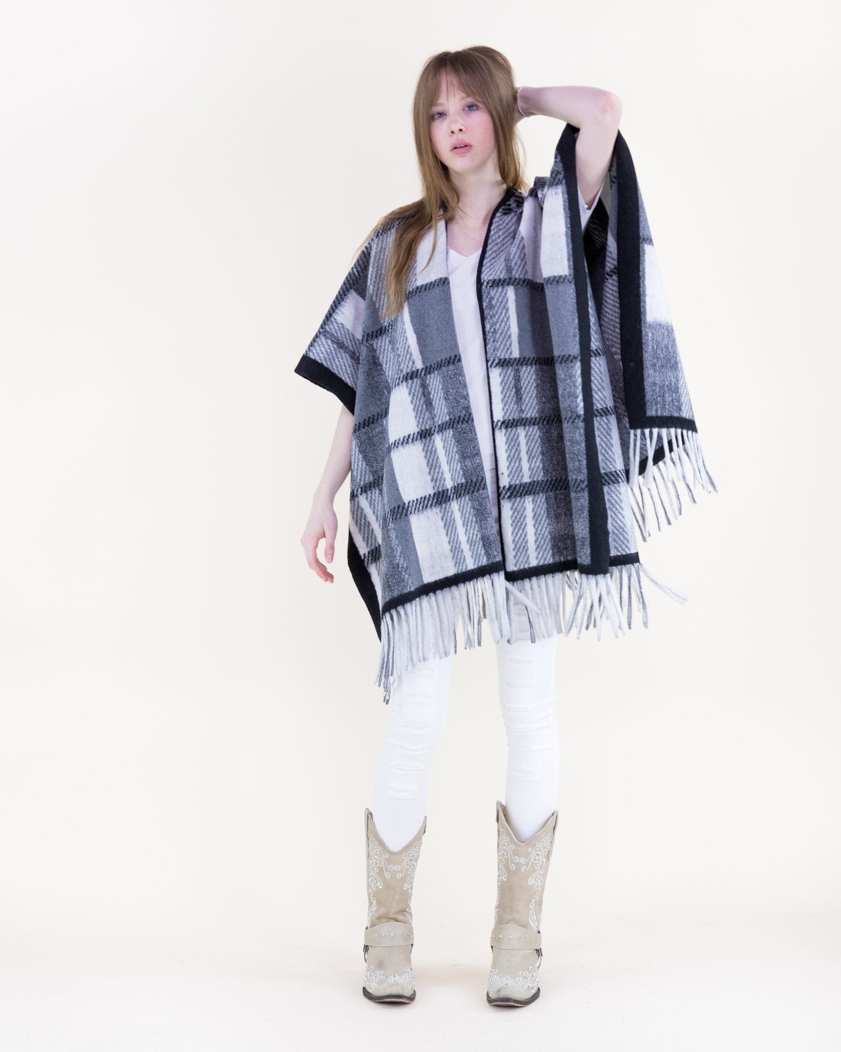 Autumn Monochrome Ruana Wrap - Very Moda