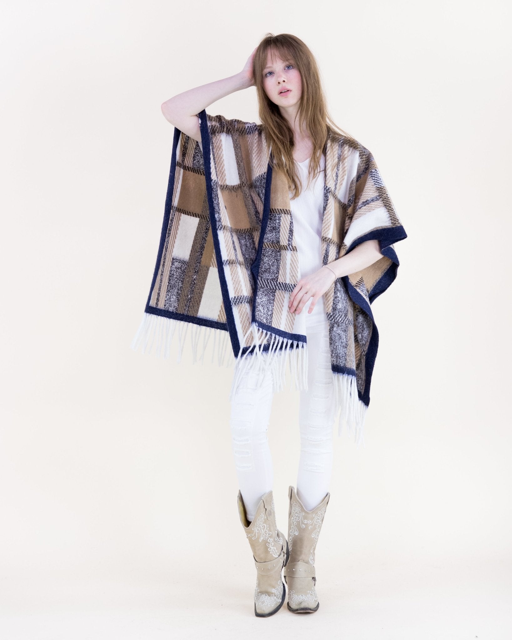 Autumn Monochrome Ruana Wrap - Very Moda
