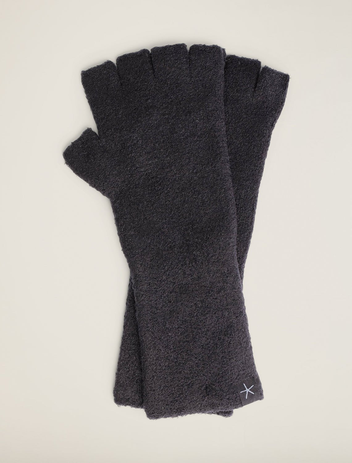 Barefoot Dreams CozyChic Lite Fingerless Gloves Black - Barefoot Dreams