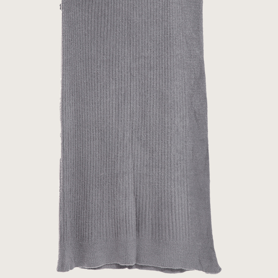 Barefoot Dreams CozyChic Ribbed Throw - Pewter - Barefoot Dreams