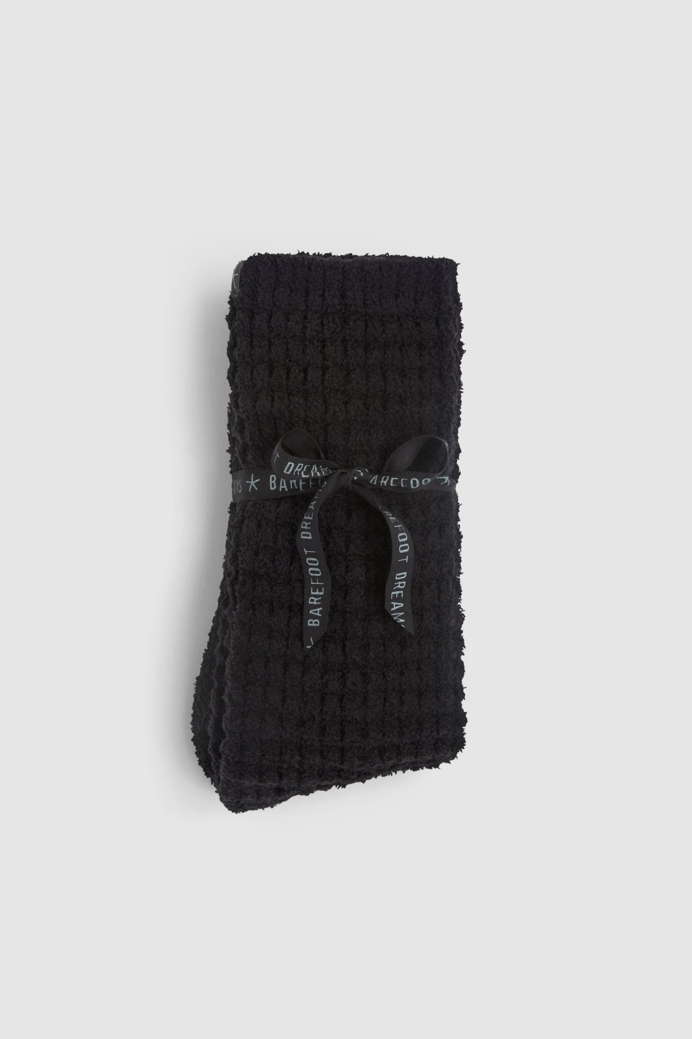 Barefoot Dreams CozyChic Waffle Socks Black - Barefoot Dreams