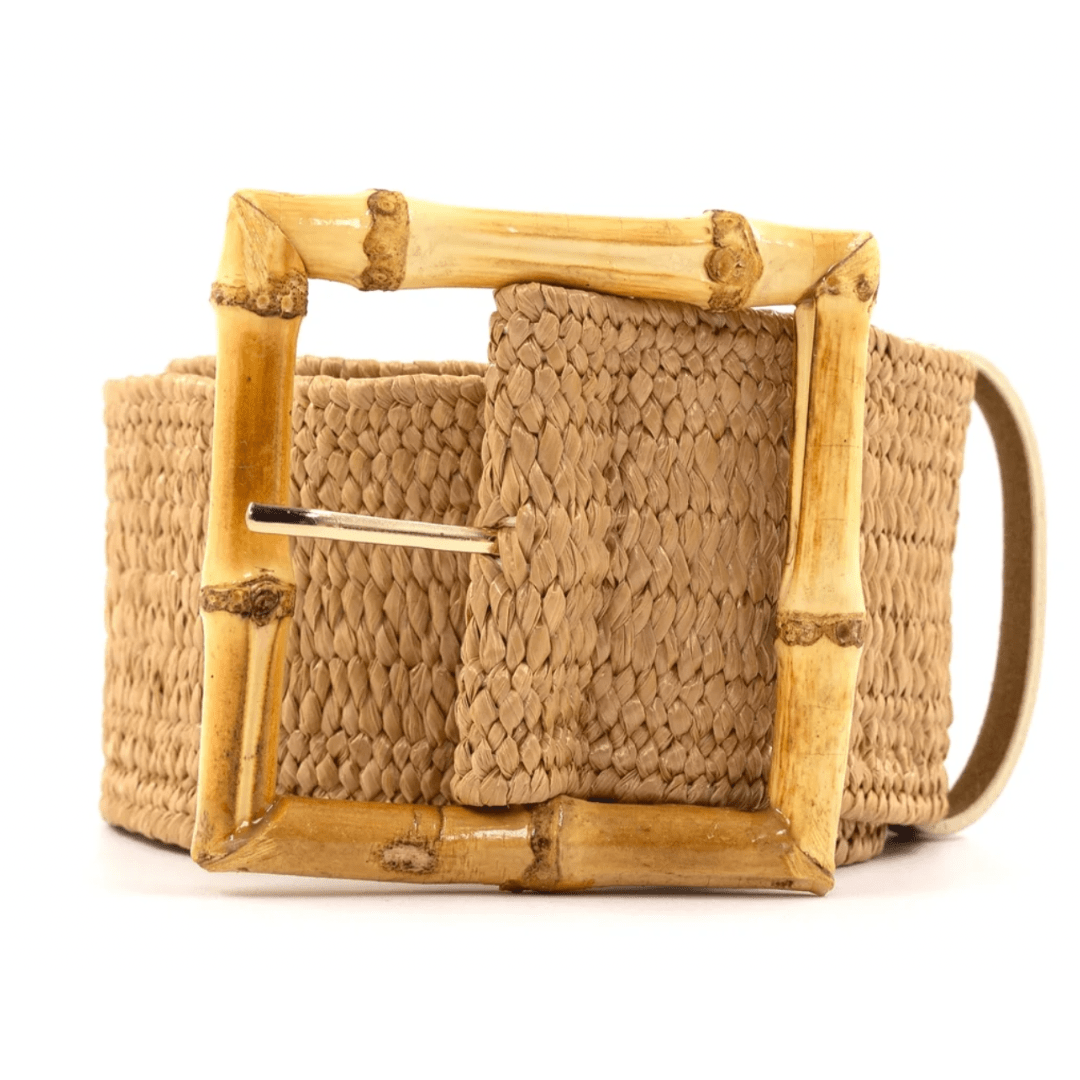 BC Bags Square Buckle Belt - Khaki - BC Bags