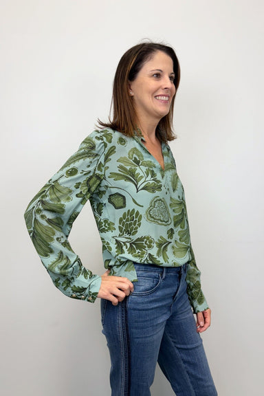 Bethany Blouse - Serpentine Foliage - Spartina