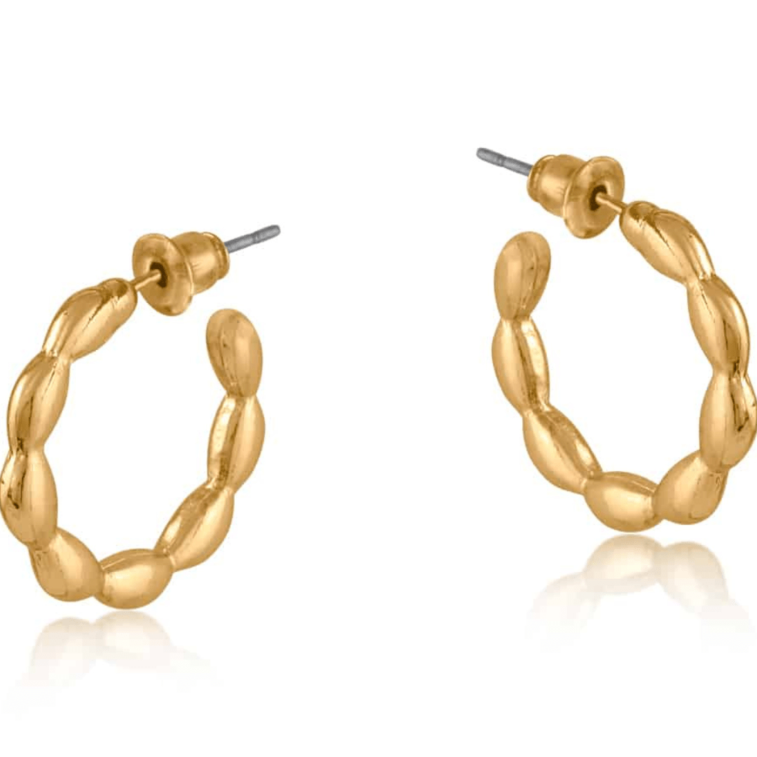 Big Metal London Layla Dotted Hoop Earrings - Big Metal London