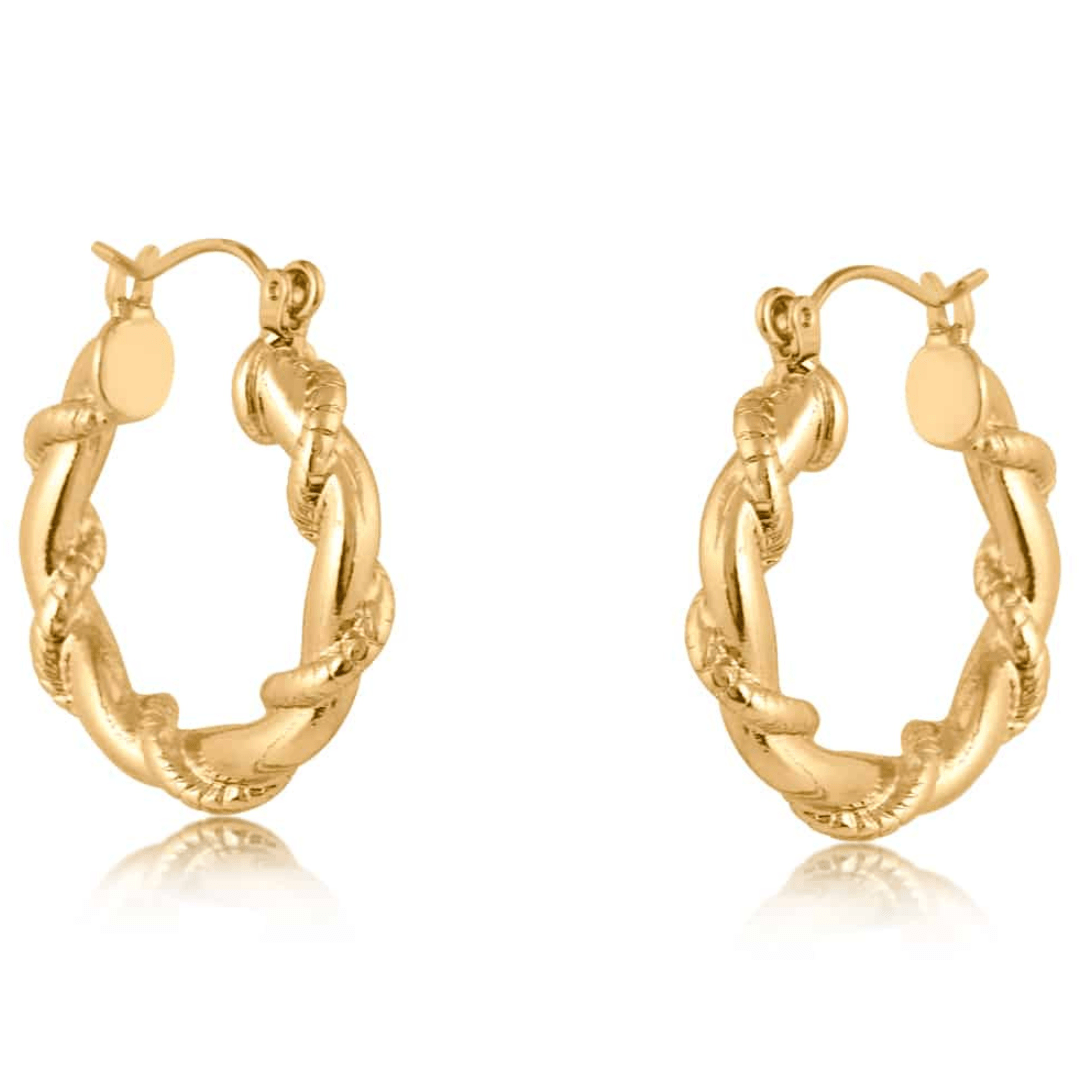 Big Metal London Simona Rope Hoop Earrings - Big Metal London