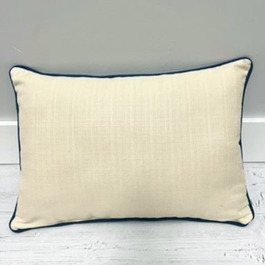 Blue Stripe Happy Place Beach Pillow - Little Birdie