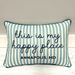 Blue Stripe Happy Place Beach Pillow - Little Birdie
