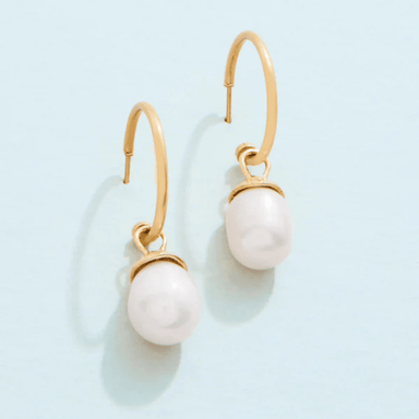 Bluffton Pearl Convertible Hoop Earring - Spartina