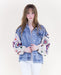 Boho Crochet Sleeve Denim Jacket - Beige - Very Moda