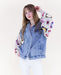 Boho Crochet Sleeve Denim Jacket - Beige - Very Moda