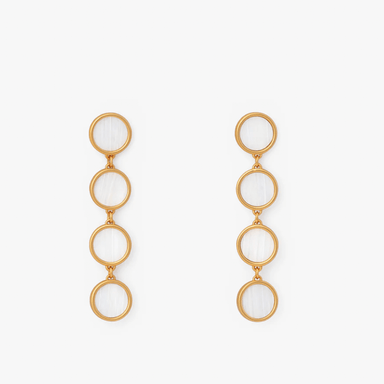 Brackish Amy Round Bezel Drop Earrings - Brackish