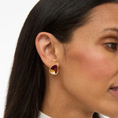 Brackish Violet Organic Stud Earring - Brackish