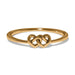 Brighton Interlok Linked Hearts Hinged Bangle Gold - Brighton